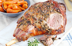 Full Organic Lamb Leg (cut into 2 roasts) 3.2-3.6kg weight range